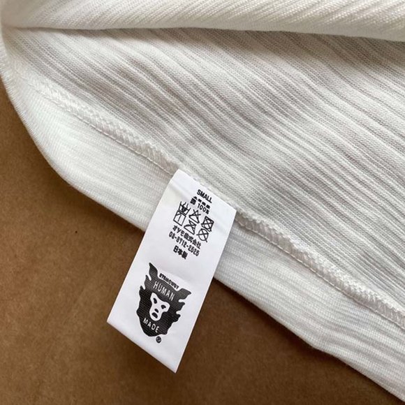 Human Made Polar Bear Graphic Print Classic Small Logo Short Sleeves White - Picture 2 of 12